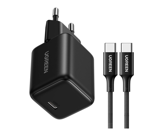 UGREEN Ładowarka sieciowa X513 GaN USB-C +KAB USB-C 1M czarna - 1513562 - zdjęcie